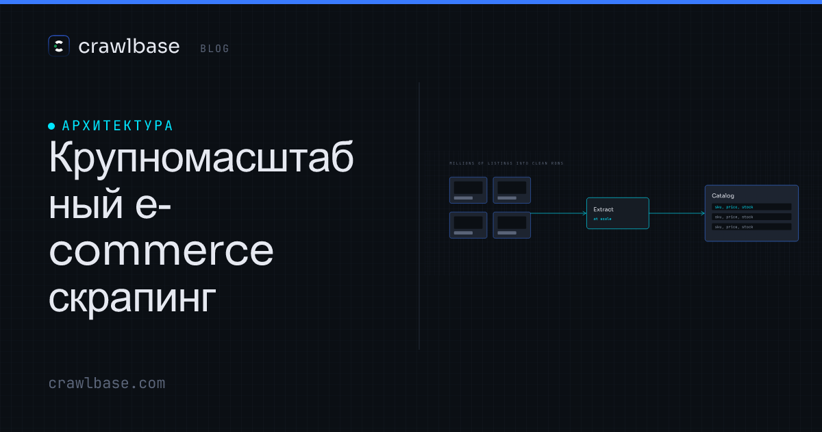 Крупномасштабный e-commerce скрапинг · Crawlbase Blog